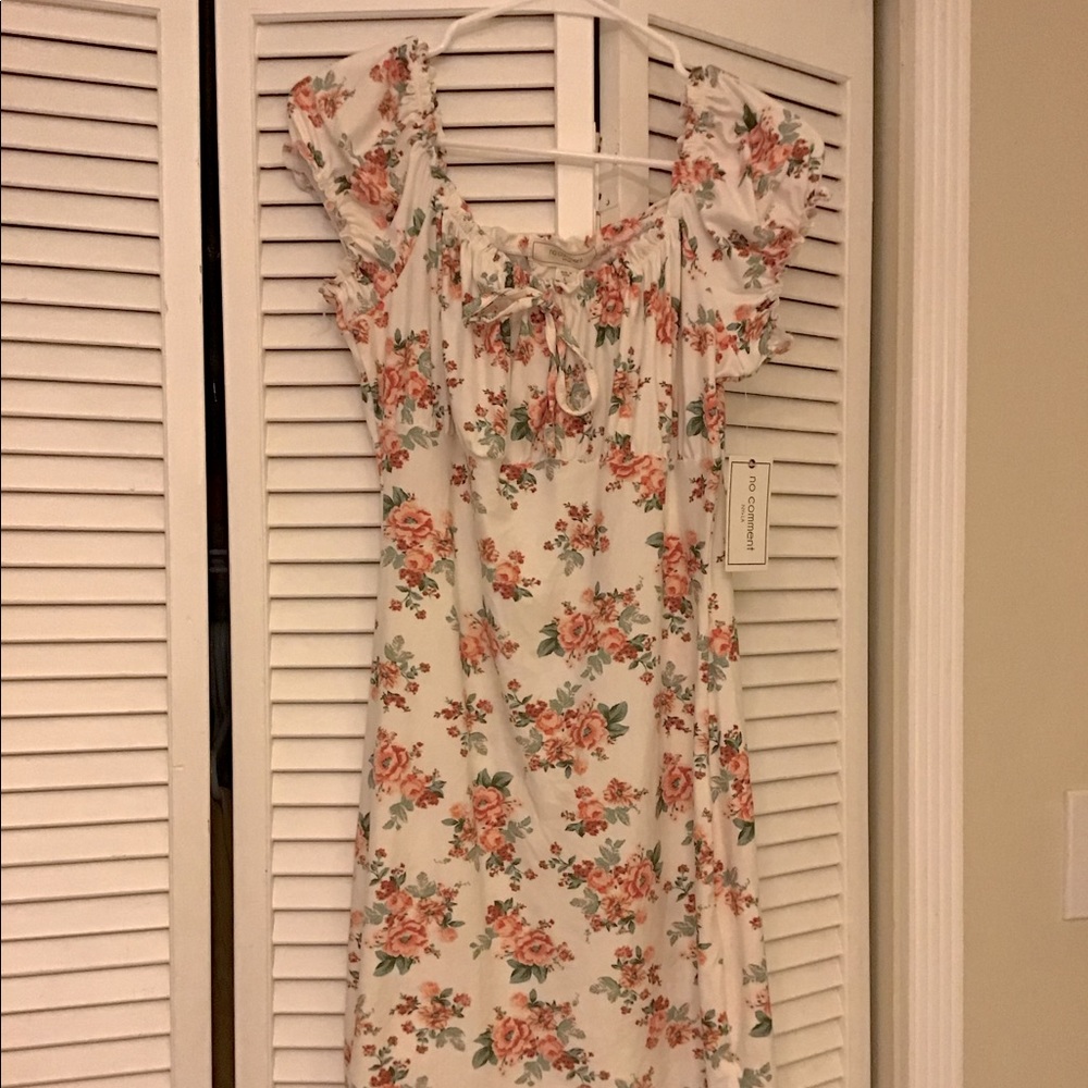 Women's Floral Flutter Sleeve Mini Dress